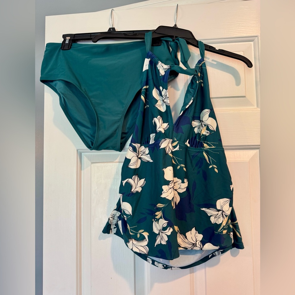 Bathing Suit, Halter, Floral